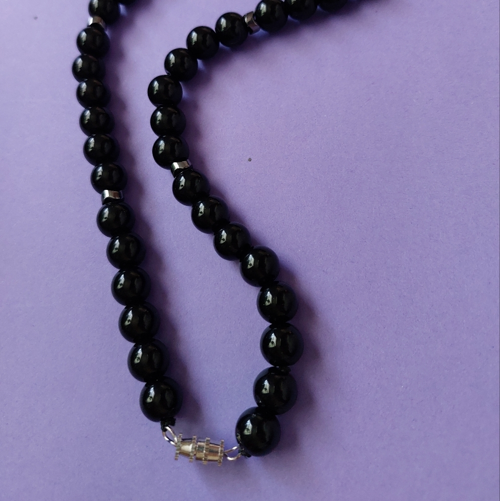 Necklace for women and men beautiful glass beads 10mm handmade jewelry